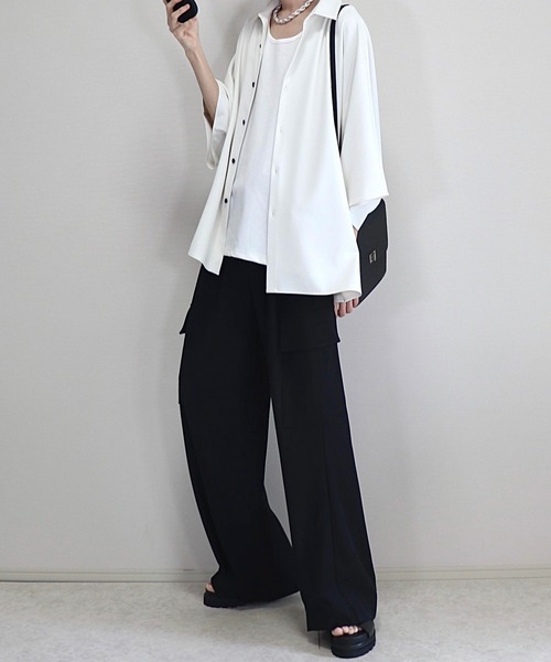 ドレープトロミ オーバードルマンシャツ（シャツ/ブラウス）｜Loose/ルース（ルース）