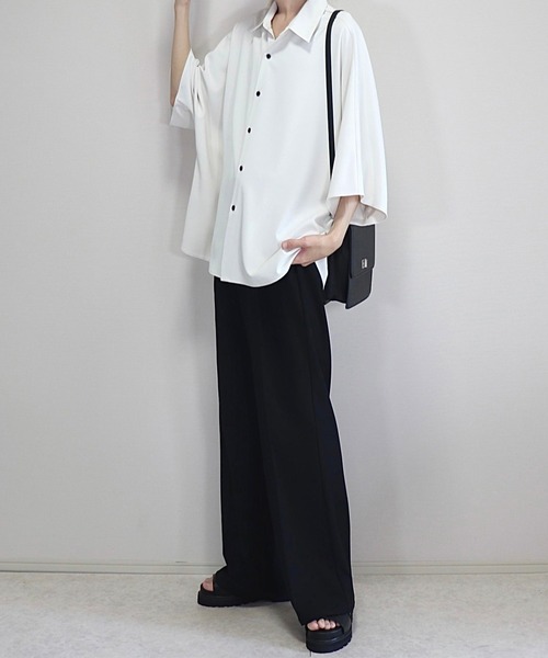 ドレープトロミ オーバードルマンシャツ（シャツ/ブラウス）｜Loose/ルース（ルース）