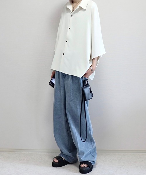 ドレープトロミ オーバードルマンシャツ（シャツ/ブラウス）｜Loose/ルース（ルース）