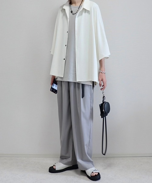 ドレープトロミ オーバードルマンシャツ（シャツ/ブラウス）｜Loose/ルース（ルース）