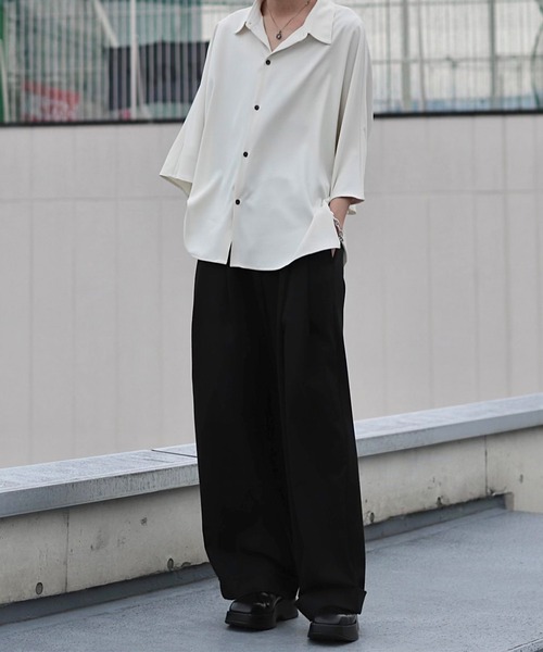 ドレープトロミ オーバードルマンシャツ（シャツ/ブラウス）｜Loose/ルース（ルース）