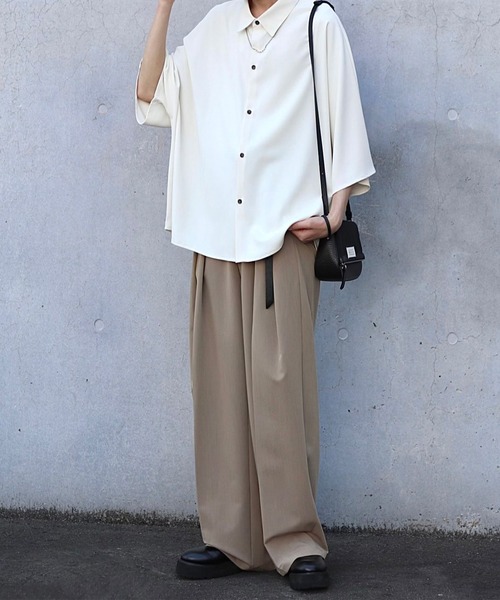 ドレープトロミ オーバードルマンシャツ（シャツ/ブラウス）｜Loose/ルース（ルース）