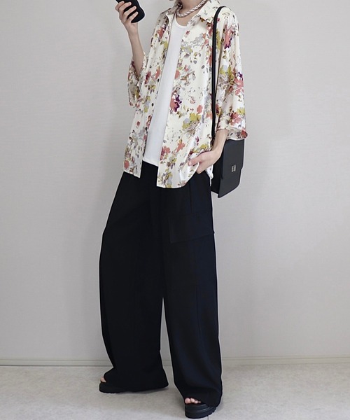 ドレープトロミ オーバードルマンシャツ（シャツ/ブラウス）｜Loose/ルース（ルース）