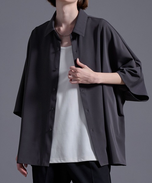 ドレープトロミ オーバードルマンシャツ（シャツ/ブラウス）｜Loose/ルース（ルース）
