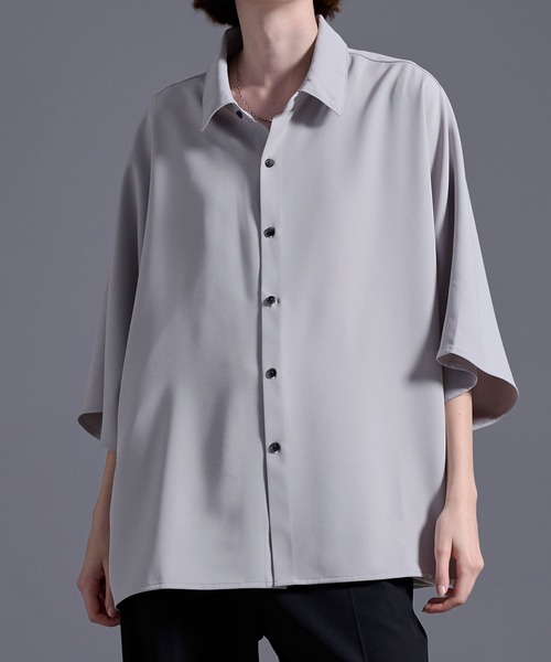 Loose/ルース（ルース）の「ドレープオーバードルマンシャツ（シャツ/ブラウス・メンズ・ブラック/オフホワイト/グリーン/バーガンディー/ライトグレー/ダークグリーン/ブルー系/ピンク系/ホワイト/ブラック系その他/チャコールグレー/ホワイト系その他/ブルー系その他/ホワイト系1/グレー系その他・S/M/L/XS）」の19枚目の写真