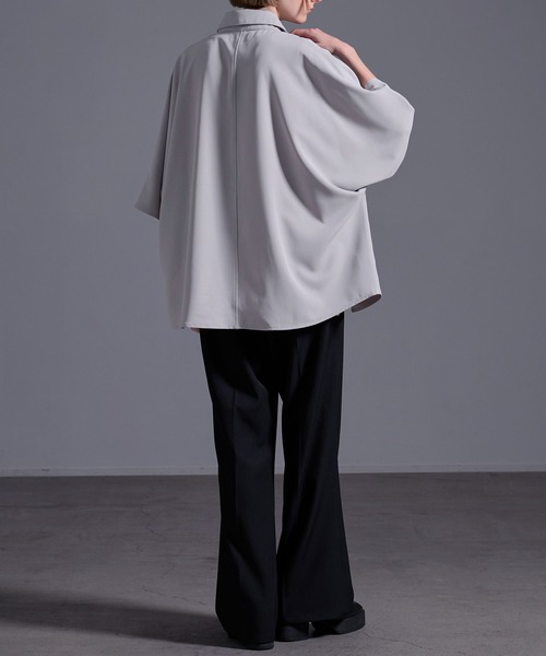 Loose/ルース（ルース）の「ドレープオーバードルマンシャツ（シャツ/ブラウス・メンズ・ブラック/オフホワイト/グリーン/バーガンディー/ライトグレー/ダークグリーン/ブルー系/ピンク系/ホワイト/ブラック系その他/チャコールグレー/ホワイト系その他/ブルー系その他/ホワイト系1/グレー系その他・S/M/L/XS）」の22枚目の写真