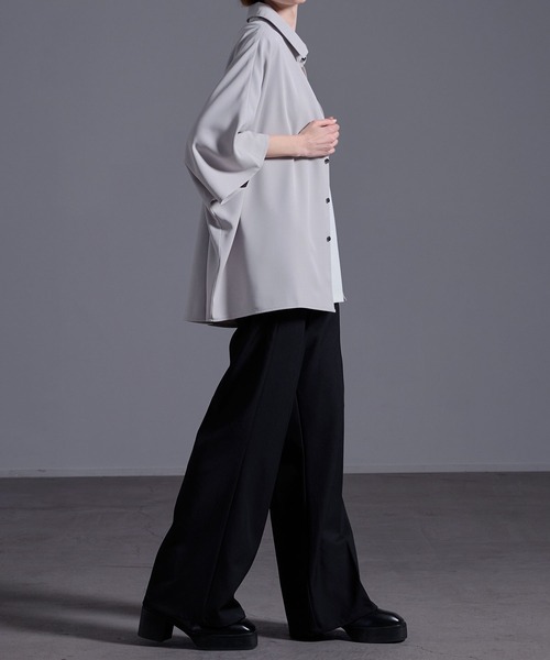 ドレープトロミ オーバードルマンシャツ（シャツ/ブラウス）｜Loose/ルース（ルース）