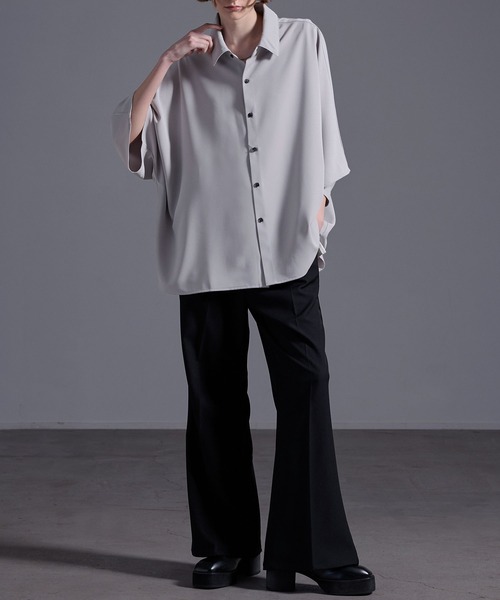 ドレープトロミ オーバードルマンシャツ（シャツ/ブラウス）｜Loose/ルース（ルース）