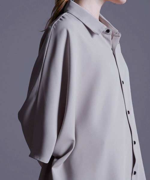 ドレープトロミ オーバードルマンシャツ（シャツ/ブラウス）｜Loose/ルース（ルース）