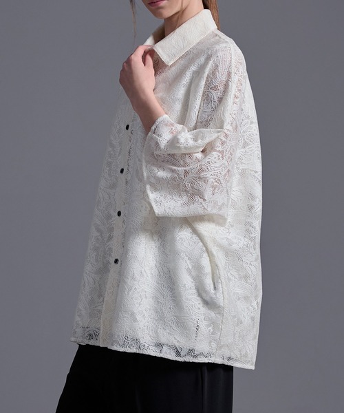 ドレープトロミ オーバードルマンシャツ（シャツ/ブラウス）｜Loose/ルース（ルース）