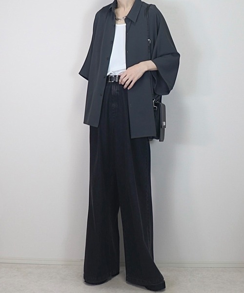 ドレープトロミ オーバードルマンシャツ（シャツ/ブラウス）｜Loose/ルース（ルース）