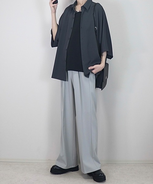 ドレープトロミ オーバードルマンシャツ（シャツ/ブラウス）｜Loose/ルース（ルース）