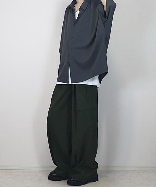 ドレープトロミ オーバードルマンシャツ（シャツ/ブラウス）｜Loose/ルース（ルース）