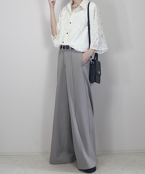 ドレープトロミ オーバードルマンシャツ（シャツ/ブラウス）｜Loose/ルース（ルース）