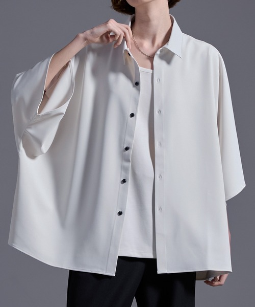 ドレープトロミ オーバードルマンシャツ（シャツ/ブラウス）｜Loose/ルース（ルース）