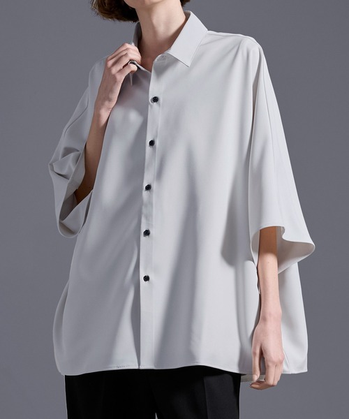 ドレープトロミ オーバードルマンシャツ（シャツ/ブラウス）｜Loose/ルース（ルース）