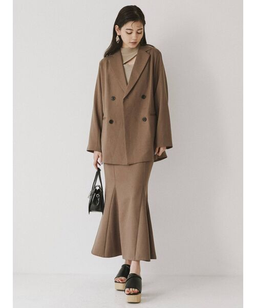 MURUA（ムルーア）の「パウダーツイルマーメイドスカート【セットアップ着用可能】（スカート・レディース・ブラック/ベージュ/ブラウン/その他1/その他2・1/2）」の12枚目の写真