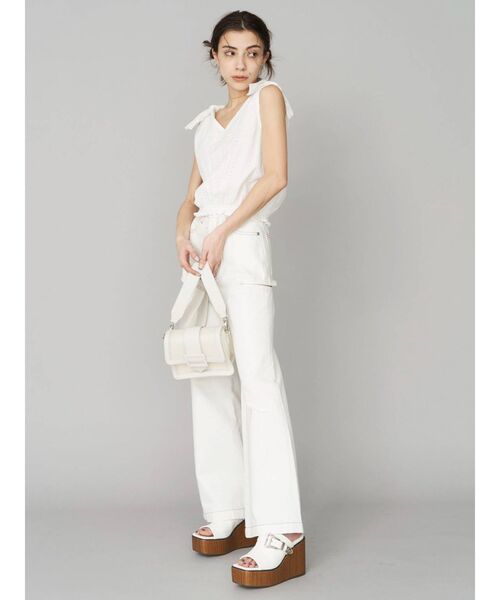 EVRIS（エヴリス）の「クリアショルダーBAG（ショルダーバッグ・レディース・ホワイト/ブラック/オレンジ・FREE）」の5枚目の写真