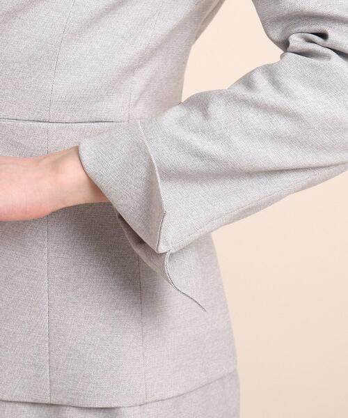 COUP DE CHANCE(クードシャンス)の「◆【洗える/日本製/スーツ】タンブルツィード ノーカラージャケット(スーツジャケット・レディース・ダークネイビー/ライトグレー系3/ネイビー系9・40/38/36/34)」の8枚目の写真