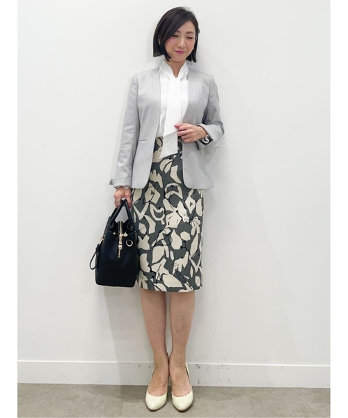 COUP DE CHANCE(クードシャンス)の「◆【洗える/日本製/スーツ】タンブルツィード ノーカラージャケット(スーツジャケット・レディース・ダークネイビー/ライトグレー系3/ネイビー系9・40/38/36/34)」の18枚目の写真