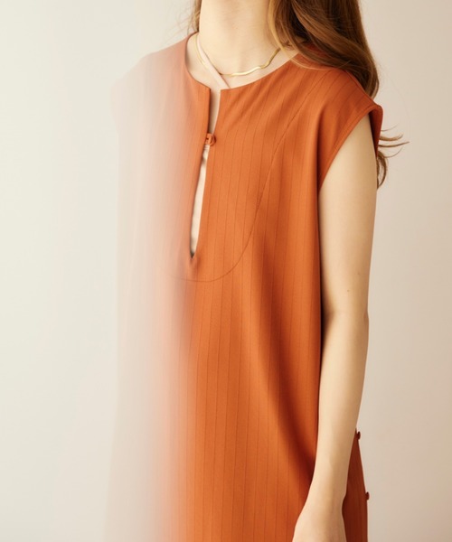 moi tytto（モイテュット）の「ノースリーブサイドスリットワンピース/ジレ（ワンピース・レディース・テラコッタ/ブラウン・FREE）」の6枚目の写真