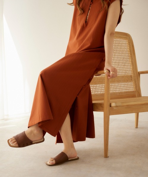 moi tytto（モイテュット）の「ノースリーブサイドスリットワンピース/ジレ（ワンピース・レディース・テラコッタ/ブラウン・FREE）」の4枚目の写真