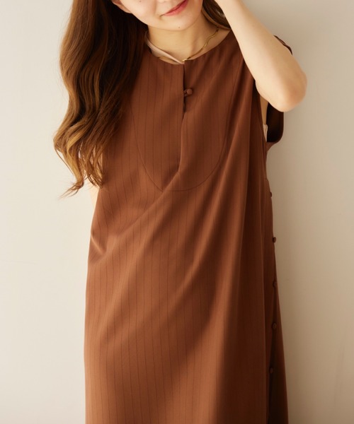 moi tytto（モイテュット）の「ノースリーブサイドスリットワンピース/ジレ（ワンピース・レディース・テラコッタ/ブラウン・FREE）」の17枚目の写真
