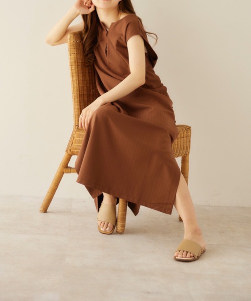 moi tytto（モイテュット）の「ノースリーブサイドスリットワンピース/ジレ（ワンピース・レディース・テラコッタ/ブラウン・FREE）」の21枚目の写真