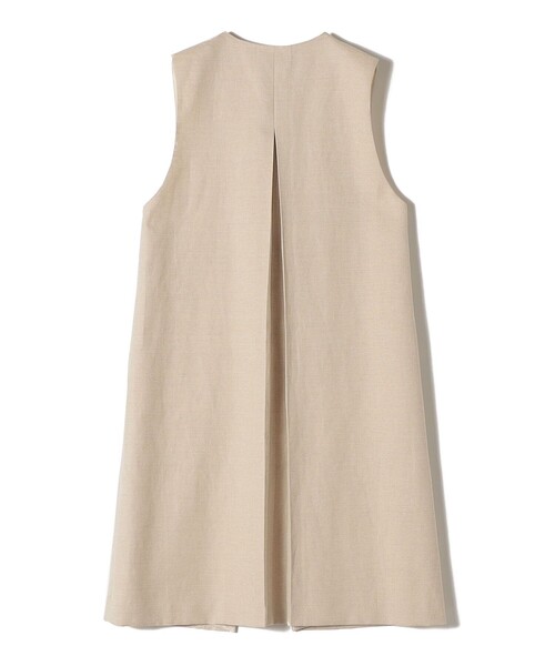 SHIPS（シップス）の「〈手洗い可能〉ミックスリネンロングジレ（ベスト・レディース・ベージュ/ネイビー/ブラウン/ブラック・ONE SIZE）」の6枚目の写真