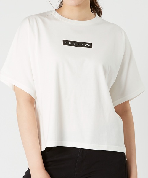 RUSTY（ラスティ）の「【RUSTY:ラスティー】 レディース ビックバックロゴ 半袖Ｔシャツ（Tシャツ/カットソー・レディース・ホワイト/ブラック・MEDIUM/LARGE）」の4枚目の写真