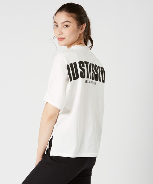 RUSTY（ラスティ）の「【RUSTY:ラスティー】 レディース ビックバックロゴ 半袖Ｔシャツ（Tシャツ/カットソー・レディース・ホワイト/ブラック・MEDIUM/LARGE）」の7枚目の写真