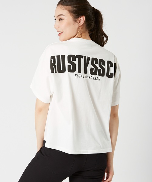 RUSTY（ラスティ）の「【RUSTY:ラスティー】 レディース ビックバックロゴ 半袖Ｔシャツ（Tシャツ/カットソー・レディース・ホワイト/ブラック・MEDIUM/LARGE）」の10枚目の写真