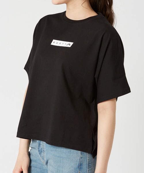 RUSTY（ラスティ）の「【RUSTY:ラスティー】 レディース ビックバックロゴ 半袖Ｔシャツ（Tシャツ/カットソー・レディース・ホワイト/ブラック・MEDIUM/LARGE）」の14枚目の写真