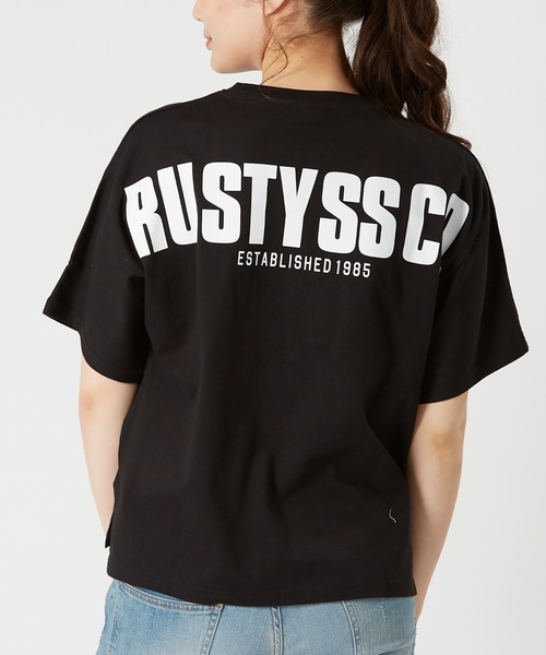 RUSTY（ラスティ）の「【RUSTY:ラスティー】 レディース ビックバックロゴ 半袖Ｔシャツ（Tシャツ/カットソー・レディース・ホワイト/ブラック・MEDIUM/LARGE）」の15枚目の写真