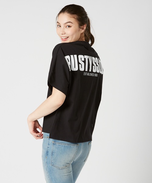 RUSTY（ラスティ）の「【RUSTY:ラスティー】 レディース ビックバックロゴ 半袖Ｔシャツ（Tシャツ/カットソー・レディース・ホワイト/ブラック・MEDIUM/LARGE）」の16枚目の写真