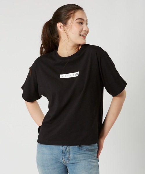 RUSTY（ラスティ）の「【RUSTY:ラスティー】 レディース ビックバックロゴ 半袖Ｔシャツ（Tシャツ/カットソー・レディース・ホワイト/ブラック・MEDIUM/LARGE）」の19枚目の写真