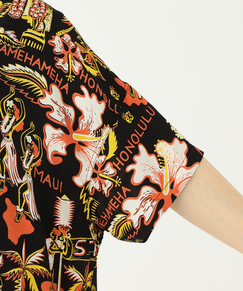 BEAMS BOY（ビームスボーイ）の「SUN SURF × BEAMS BOY / 別注 ハワイアン セーラー シャツ（シャツ/ブラウス・レディース・ブラック/グリーン・FREE）」の14枚目の写真