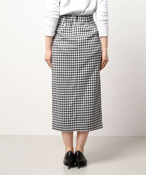 N.（N. Natural Beauty Basic）（エヌエヌナチュラルビューティーベーシック）の「【S Size Line】ギンガムチェックサイドボタンタイトスカート（スカート・レディース・ブラック系その他/ブルー系その他・SMALL/MEDIUM）」の3枚目の写真