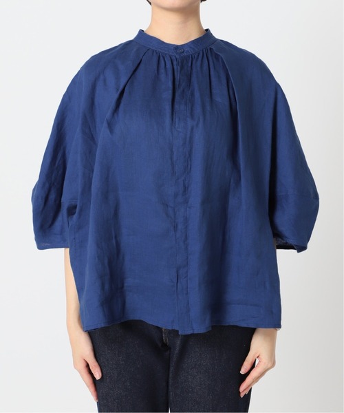 B.C STOCK(ベーセーストック)の「ヨーロピアンフラックスリネン2WAYブラウス(シャツ/ブラウス・レディース・ブラック/レッド/ブルー系その他・FREE)」の9枚目の写真