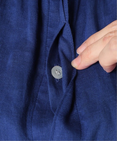 B.C STOCK(ベーセーストック)の「ヨーロピアンフラックスリネン2WAYブラウス(シャツ/ブラウス・レディース・ブラック/レッド/ブルー系その他・FREE)」の10枚目の写真