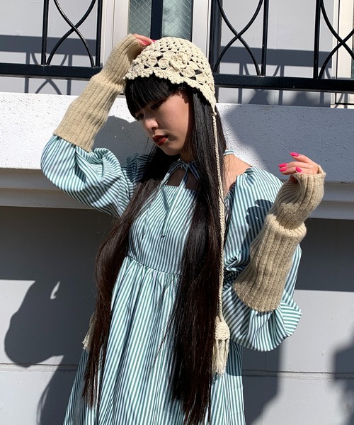 WC（ダブル シー）の「アームウォーマー（アームカバー・レディース・ブラック/ベージュ/ブラウン/ピンク/ブルー/ホワイト・FREE）」の12枚目の写真