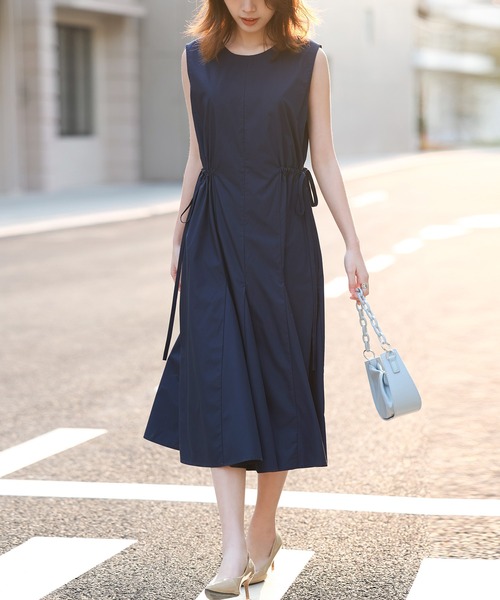 ノースリーブゴアードワンピース