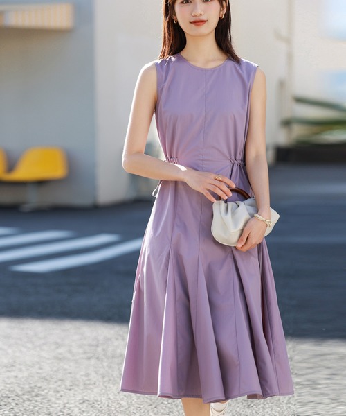 ノースリーブゴアードワンピース