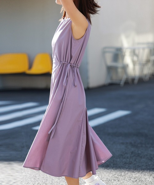 ノースリーブゴアードワンピース
