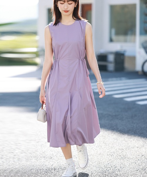 ノースリーブゴアードワンピース