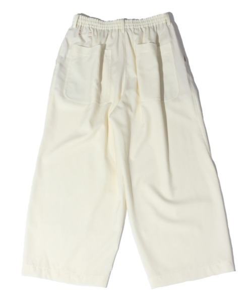 And A（アンドエー）の「unfil アンフィル / fine wool gabardine BIG easy trousers ファインウール ギャバジン ビッグイージートラウザーズ ワイドスラックス イージーパンツ / WWFL-UW104（スラックス・レディース・オフホワイト/ダークネイビー・1）」の5枚目の写真