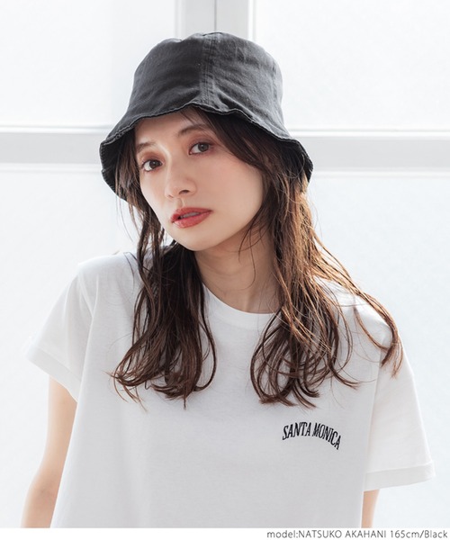 coca（coca）（コカ）の「切り替えパターンバケットハット（ハット・レディース・ブラック・ONE SIZE）」の3枚目の写真