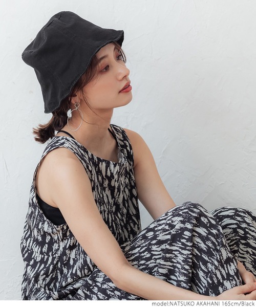 coca（coca）（コカ）の「切り替えパターンバケットハット（ハット・レディース・ブラック・ONE SIZE）」の9枚目の写真