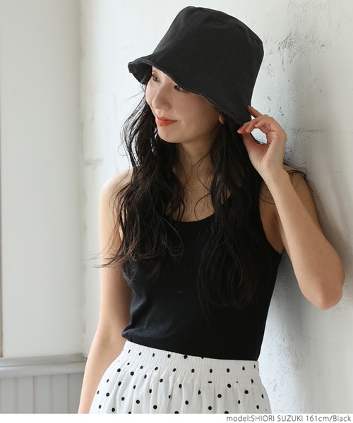 coca（coca）（コカ）の「切り替えパターンバケットハット（ハット・レディース・ブラック・ONE SIZE）」の7枚目の写真