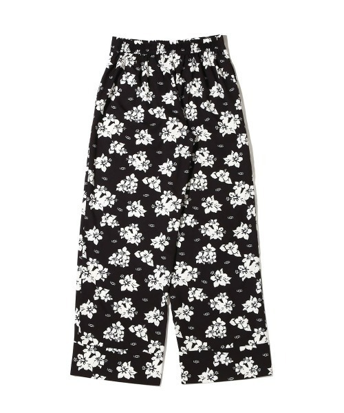 UGG（アグ）の「UGG＠mos ROOM WEAR  ハイビスカス 総柄ロングパンツ（ルームウェア/パジャマ・レディース・ブルー/レッド/ブラック・M/L）」の5枚目の写真